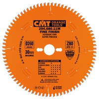 CMT Industrial Fine Cut Saw Blade 260mm dia x 2.5 kerf x 30 bore Z80 15ATB